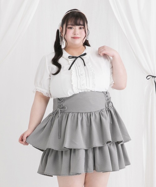 ブラウス シャツ 「4L~6L」丸襟クラシカルガーリーブラウス レディース