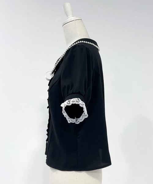 ブラウス シャツ 「4L~6L」丸襟クラシカルガーリーブラウス レディース DearMyLoveRose ブラウス シャツ 「4L~6L」丸襟クラシカル