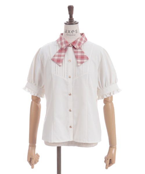 axes femme（アクシーズ ファム） ブラウス シャツ タイ付き風デザイン
