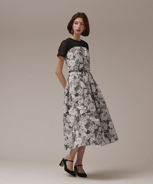 グレースコンチネンタル（GRACE CONTINENTAL）/アンティークフラワータックスカート GRACE CONTINENTAL（グレースコンチネンタル） スカート アンティーク