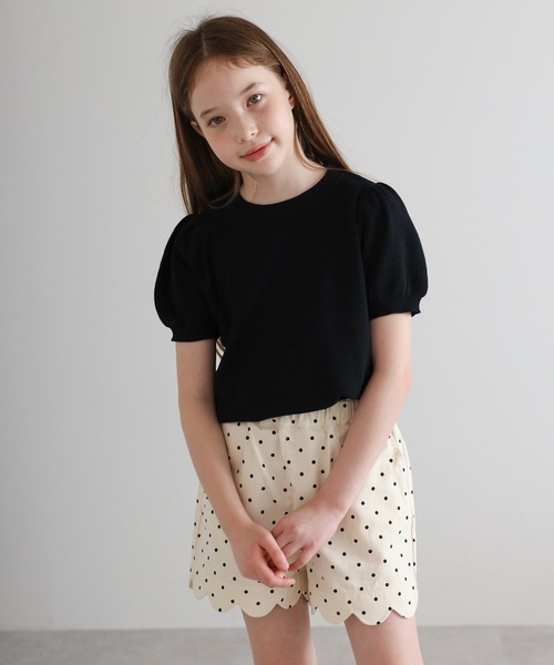 ニット セーター 「3-10才対応」接触冷感パフスリーブニットトップス キッズ 子供服 女の子 | BONJOUR SAGAN enfant | 02