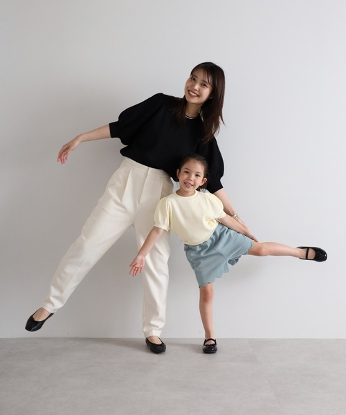 ニット セーター 「3-10才対応」接触冷感パフスリーブニットトップス キッズ 子供服 女の子 | BONJOUR SAGAN enfant | 05