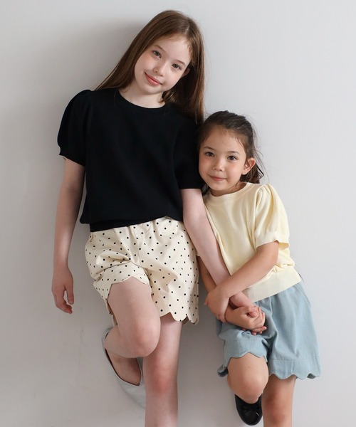 ニット セーター 「3-10才対応」接触冷感パフスリーブニットトップス キッズ 子供服 女の子 | BONJOUR SAGAN enfant | 08