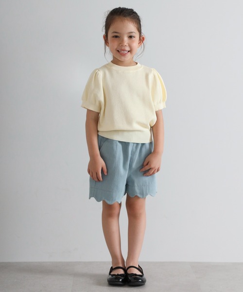 ニット セーター 「3-10才対応」接触冷感パフスリーブニットトップス キッズ 子供服 女の子 | BONJOUR SAGAN enfant | 13