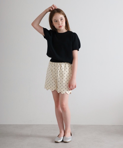 ニット セーター 「3-10才対応」接触冷感パフスリーブニットトップス キッズ 子供服 女の子 | BONJOUR SAGAN enfant | 19