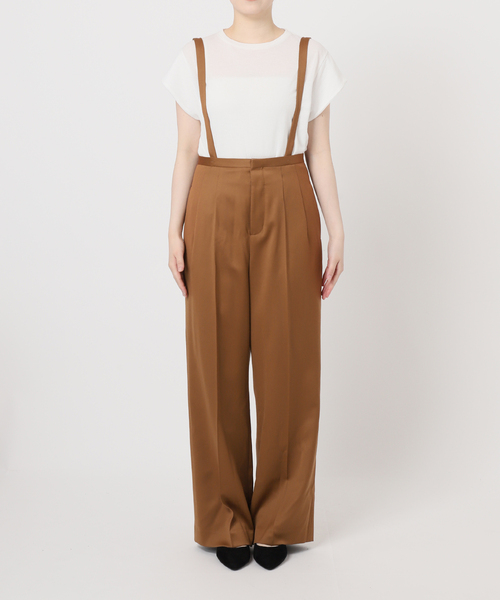 IENA（イエナ） スラックス パンツ サスペンダーパンツ レディース