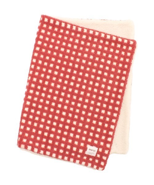 Per sist ence（パーシエンス） ブランケット ボアチェックひざ掛け