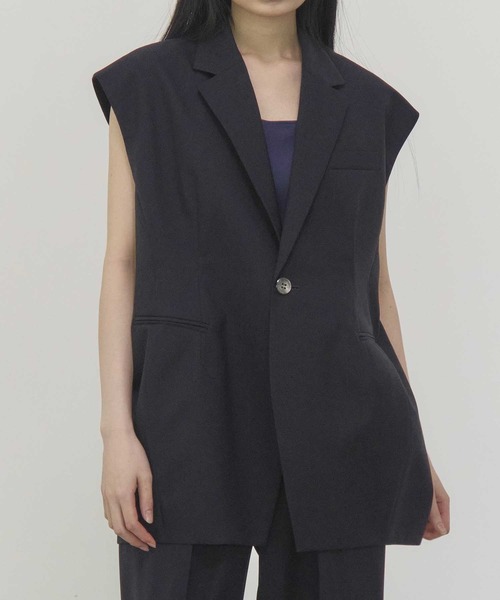 ベスト ジレ 「THE TOKYO/ザトウキョウ」Sleeveless Jacket/スリーブレスジャケット/ジレベスト レディース