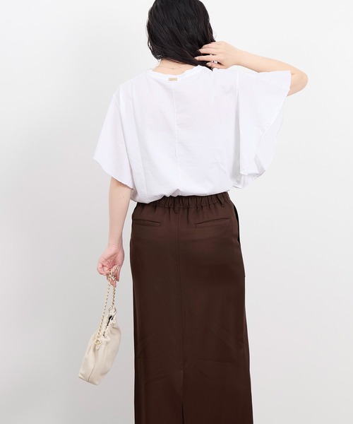 tシャツ 「AMERICANA×MICA＆DEAL」ロゴフリルT-shirt レディース AMERICANA tシャツ 「AMERICANA×MICA＆DEAL」ロゴフリルT-shirt
