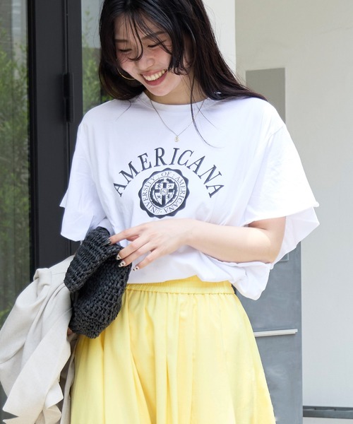 AMERICANA（アメリカーナ） tシャツ 半袖 「AMERICANA×MICA＆DEAL
