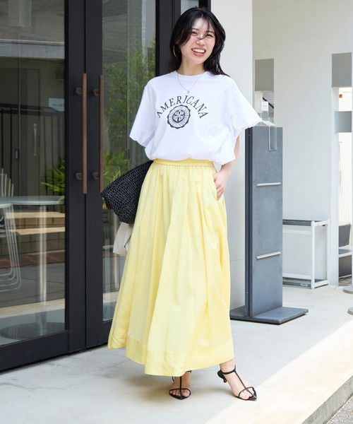 AMERICANA×MICA&DEAL ロゴフリルTシャツ 新品 AMERICANA（アメリカーナ） tシャツ 半袖 「AMERICANA×MICA＆DEAL