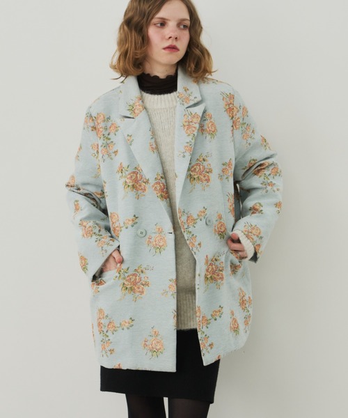 スーパービューティー⭐️ 大花ジャガード織使いジャケット　44 ベストセラーファッション - スーパービューティー⭐️ 大花ジャガード