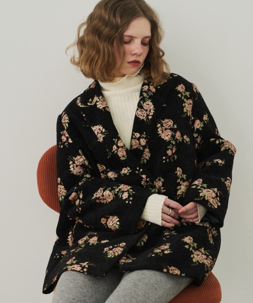 スーパービューティー⭐️ 大花ジャガード織使いジャケット　44 ベストセラーファッション - スーパービューティー⭐️ 大花ジャガード