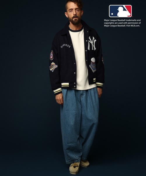 SKOOKUM（スクーカム） スタジャン M ネイビー メンズ : ZOZOTOWN