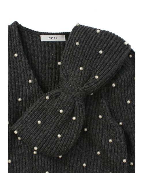 COEL（コエル） ニット セーター ビッグリボンパールニット レディース