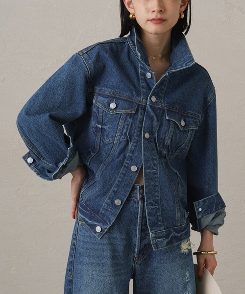 「LOUNGEDRESS」 デニムジャケット L ブルー レディース
