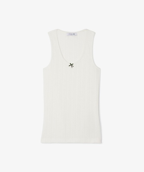 LACOSTE（ラコステ） タンクトップ ノースリーブ レース調 ポワンテル