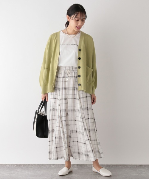 「GLOBAL WORK」 7分袖カットソー LARGE ベージュ レディース