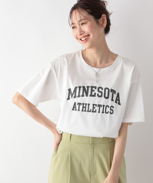 「GLOBAL WORK」 7分袖カットソー LARGE ベージュ レディース