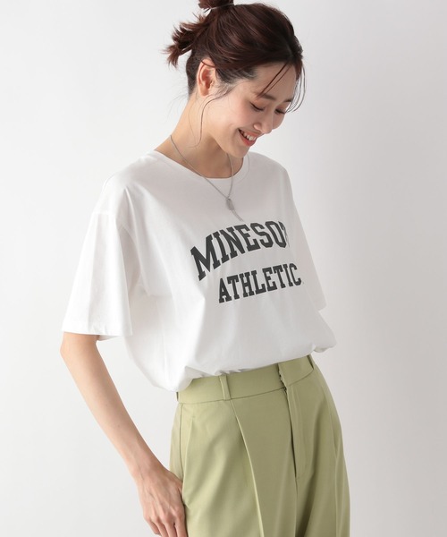「GLOBAL WORK」 7分袖カットソー LARGE ベージュ レディース