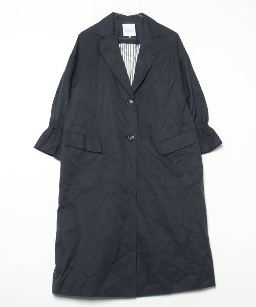 ネメス　黒いチェスターコート セール】【2WAY】オーバーサイズ メルトン スタンダーカラー ルーズ