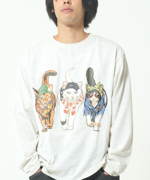 CORISCO（コリスコ） tシャツ アニマル柄ロンTEE(M1) メンズ 