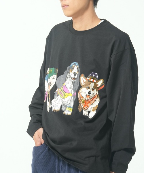 CORISCO（コリスコ） tシャツ アニマル柄ロンTEE(M1) メンズ