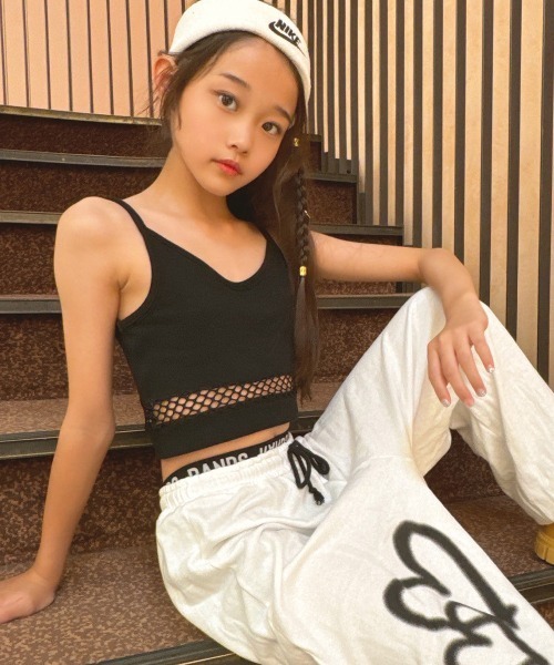 RandS/R キャミソール 肌着 メッシュ切り替えキャミ キッズ 子供服