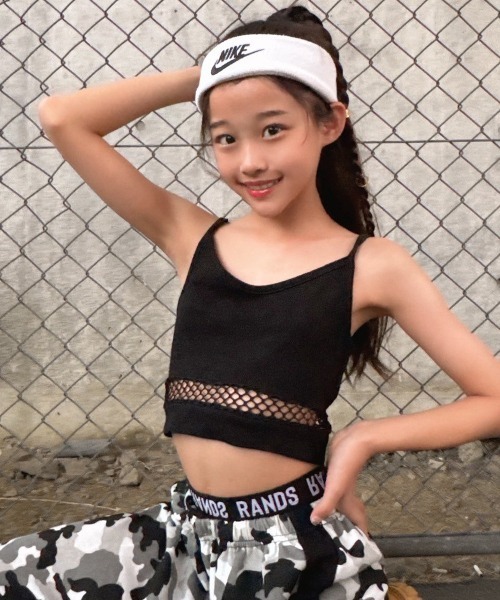 RandS/R キャミソール 肌着 メッシュ切り替えキャミ キッズ 子供服