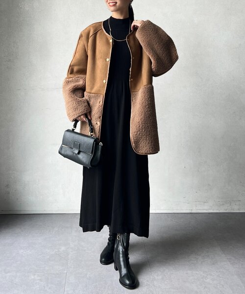 Chez toi（シェトワ） ムートンコート ボアコート ボア×ムートンコート