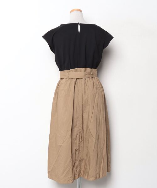 「Simplicite」 半袖ワンピース FREE ブラック レディース_画像2