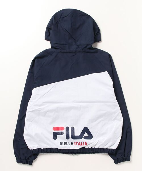 FILA（フィラ） ジップアップブルゾン S ホワイト×グリーン レディース