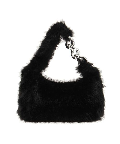 GYDA（ジェイダ） ハンドバッグ GDラインストーンバックルECO FUR BAG
