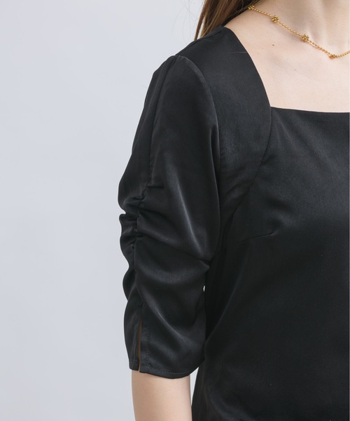 「NEUNA」 半袖ワンピース FREE アイボリー レディース_画像2