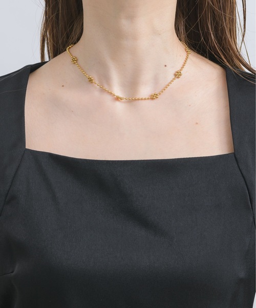 「NEUNA」 半袖ワンピース FREE アイボリー レディース_画像3