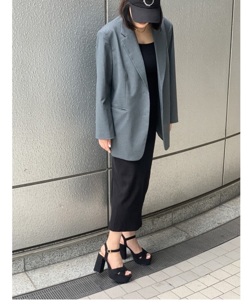 「R&E」 ヒールサンダル L ブラック レディース_画像8