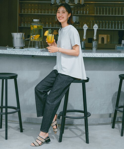 「UNFILO」 半袖カットソー MEDIUM ブルー レディース_画像2