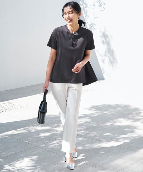 「UNFILO」 半袖カットソー MEDIUM ブルー レディース_画像9