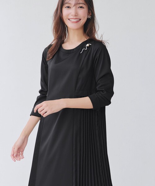 Tiaclasse ワンピース サイドプリーツワンピース : ZOZOTOWN Yahoo!店