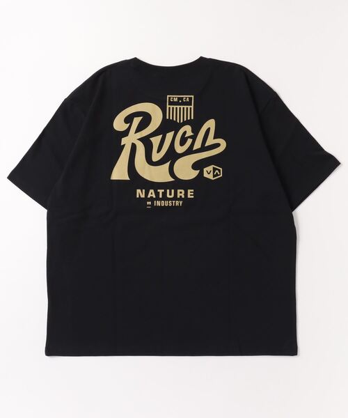 「RVCA」 半袖Tシャツ L ブルー メンズ_画像4