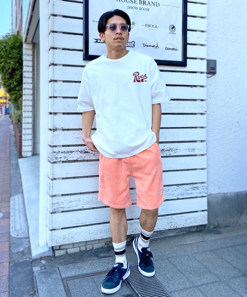 「RVCA」 半袖Tシャツ L ブルー メンズ_画像6