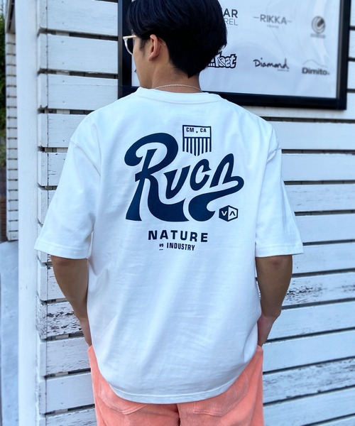 「RVCA」 半袖Tシャツ L ブルー メンズ_画像9