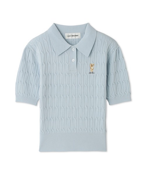 「LILY BROWN」 半袖ニット FREE アイボリー レディース_画像3