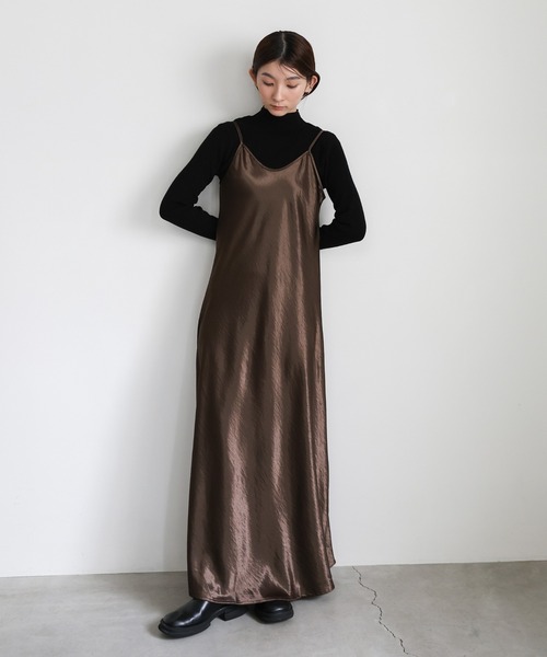 select MOCA（セレクトモカ） ワンピース サテンフレアキャミ