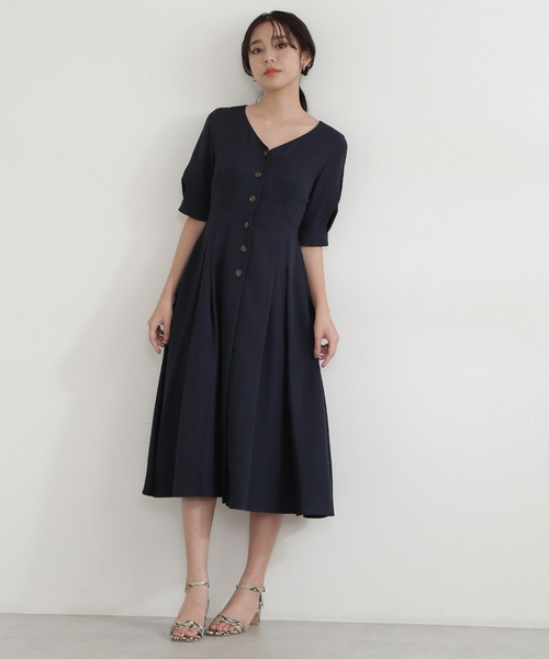 「NATURAL BEAUTY BASIC」 半袖ワンピース MEDIUM ベージュ レディース_画像7