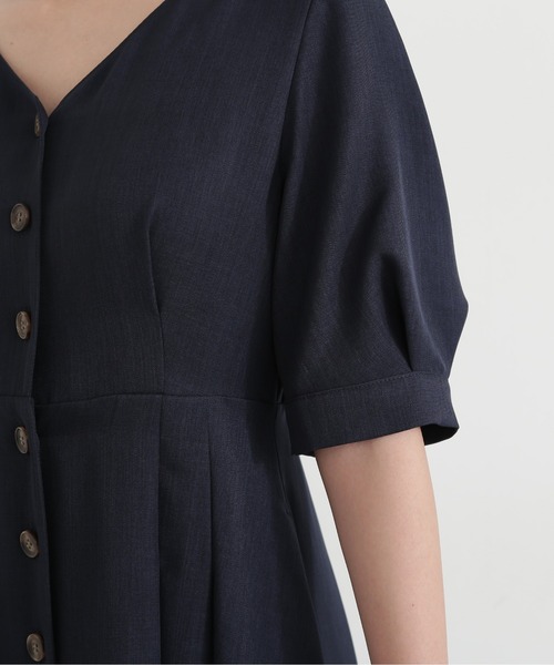 「NATURAL BEAUTY BASIC」 半袖ワンピース MEDIUM ベージュ レディース_画像8