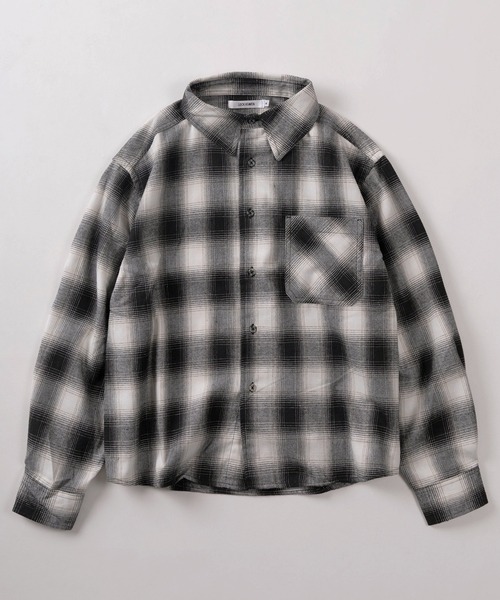 チェック　シャツ シャツ 「83」 クロップド ソフト フランネル チェックシャツ