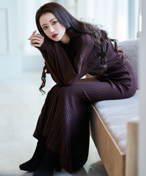 「emiriawiz」 ニットワンピース MEDIUM ベージュ レディース_画像4