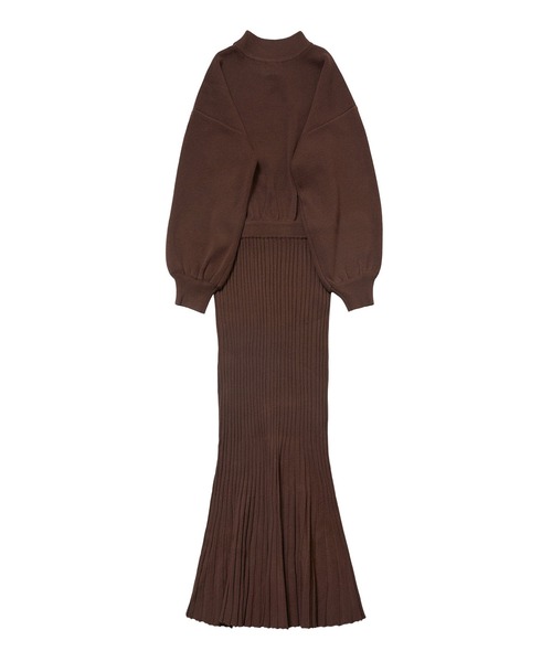 「emiriawiz」 ニットワンピース MEDIUM ベージュ レディース_画像9