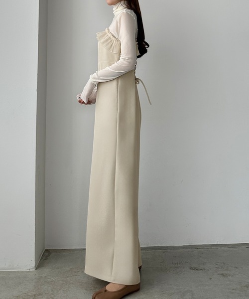 「Louere」 オールインワン X-LARGE チャコール レディース_画像9